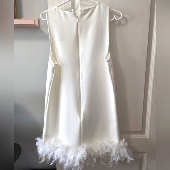 COPY - NWT River Island white feather trim mini dress - Picture 3 of 3